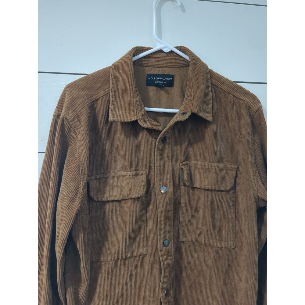 Corduroy snap button shirt jacket small oversized fit full winter heavyweight